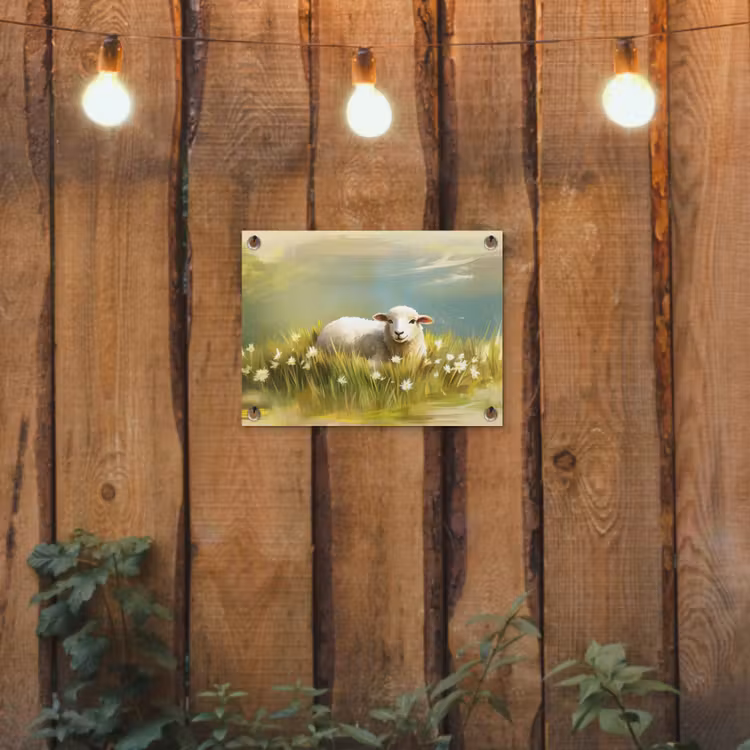 Tuinposter - Schaap - Weide - Groen — 2