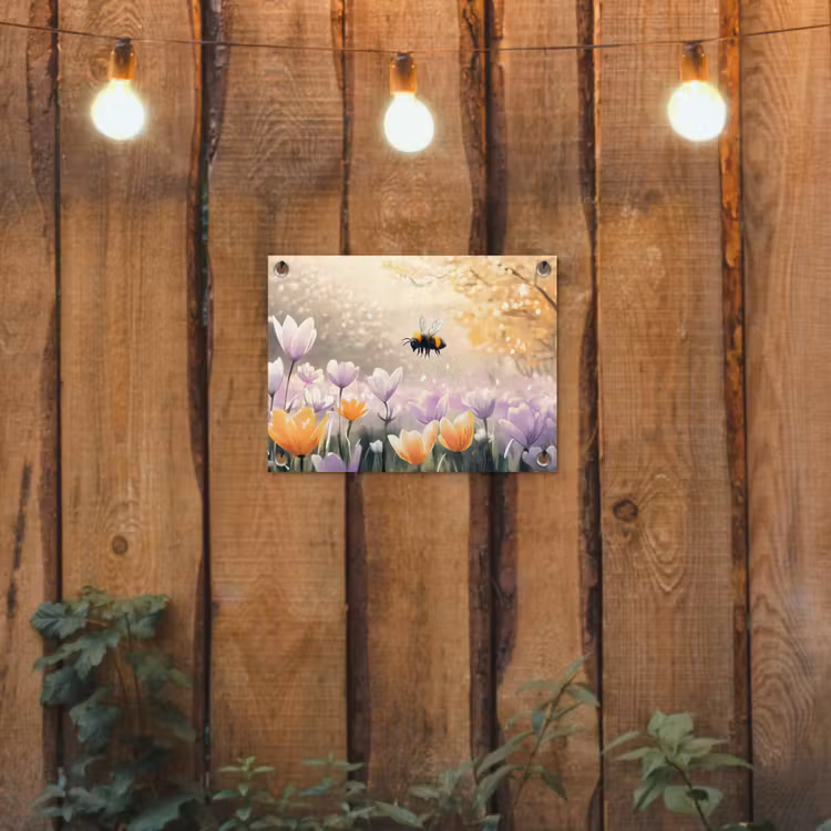 Tuinposter - Viooltjes - bij - Zonlicht — 2