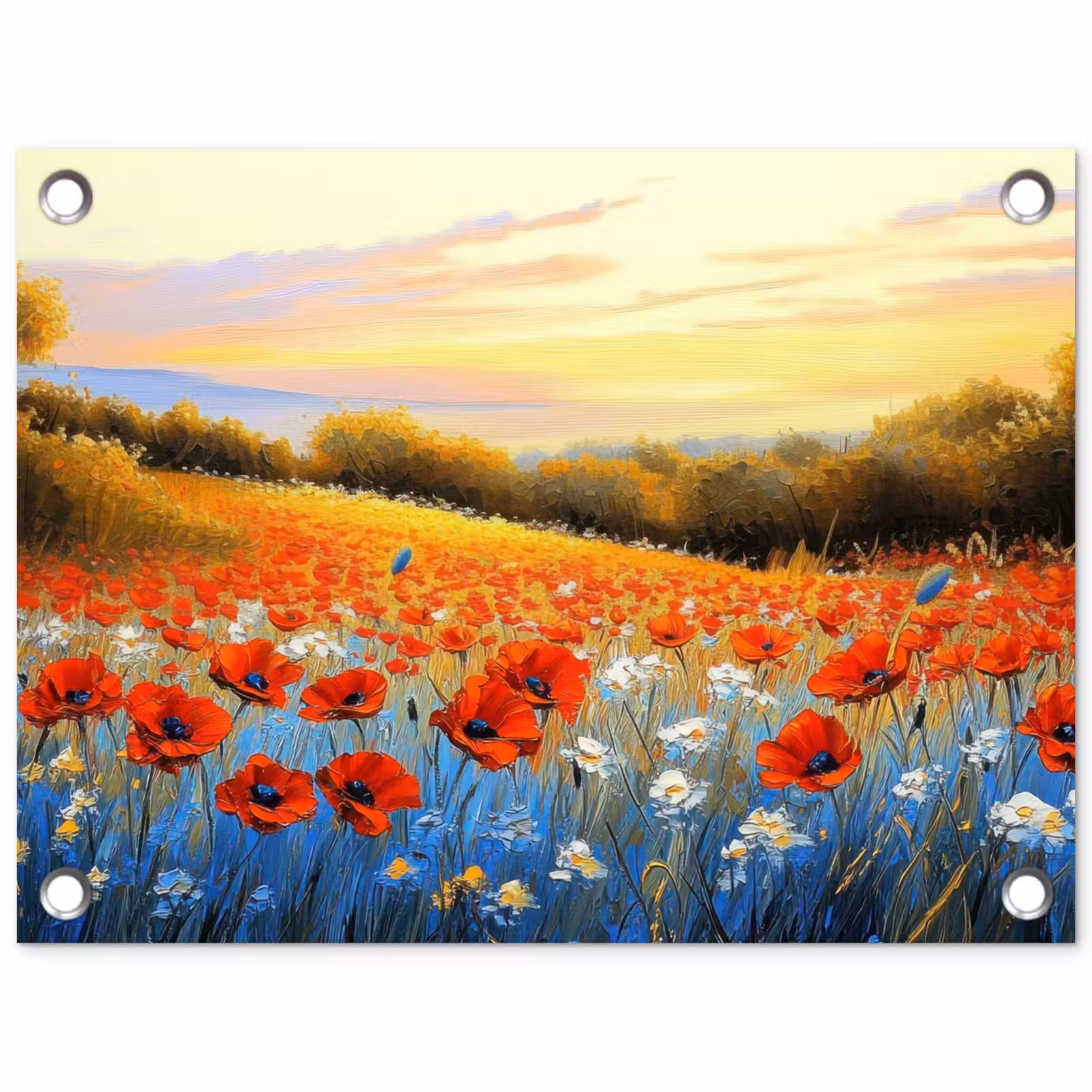 Tuinposter - Klaproos - Bloemenveld - Kleurrijk — 1