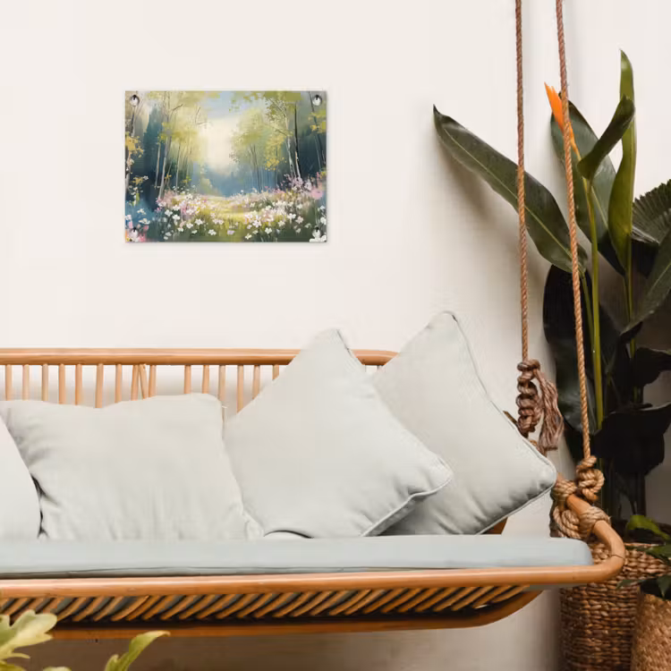 Tuinposter - Bos - Schilderstijl - Kleurrijk — 5