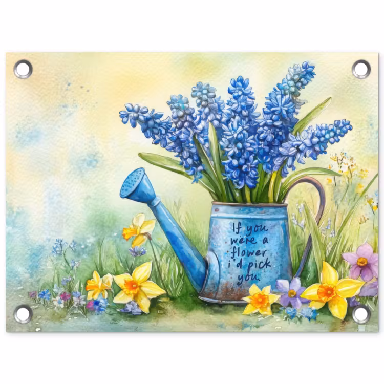 Tuinposter - Lavendelbloemen - Quote - Gieter — 1