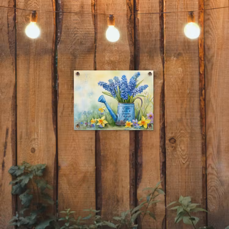 Tuinposter - Lavendelbloemen - Quote - Gieter — 2