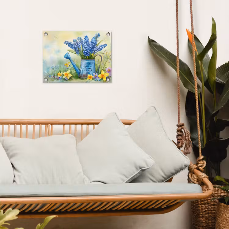 Tuinposter - Lavendelbloemen - Quote - Gieter — 5