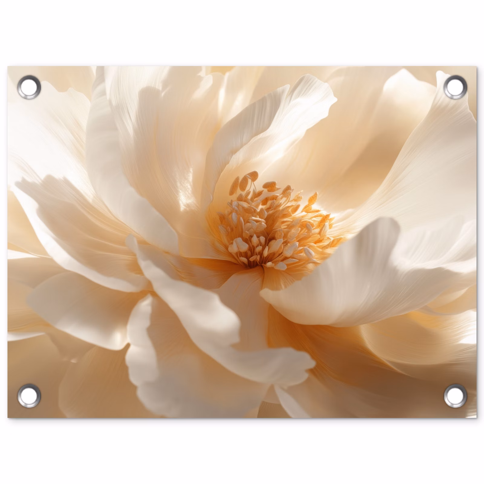 Tuinposter - Crème Bloem Close-up — 1