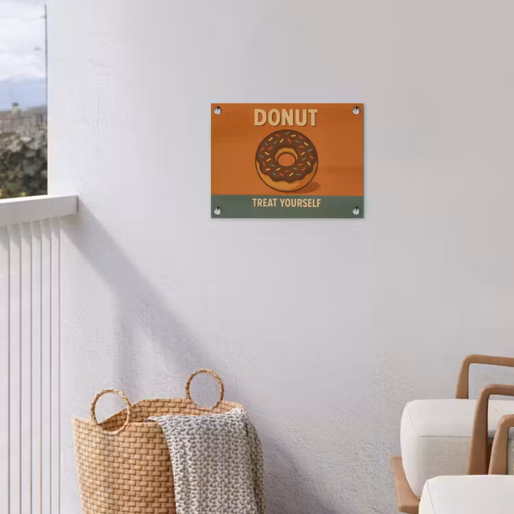 Tuinposter - Donut - Spikkels - Kleurrijk - Quote — 3