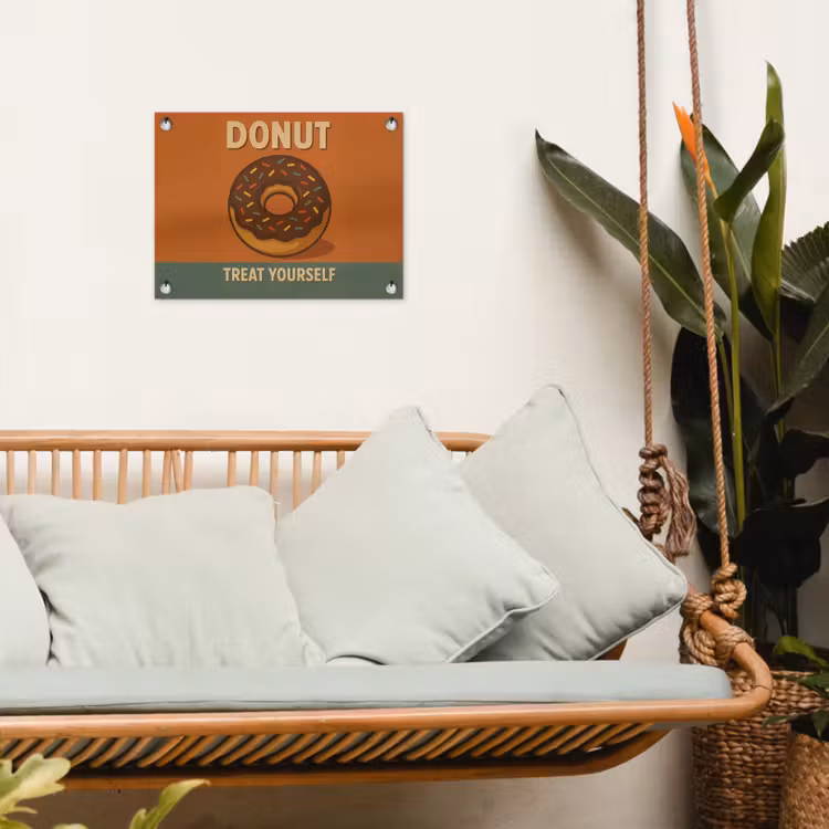Tuinposter - Donut - Spikkels - Kleurrijk - Quote — 5