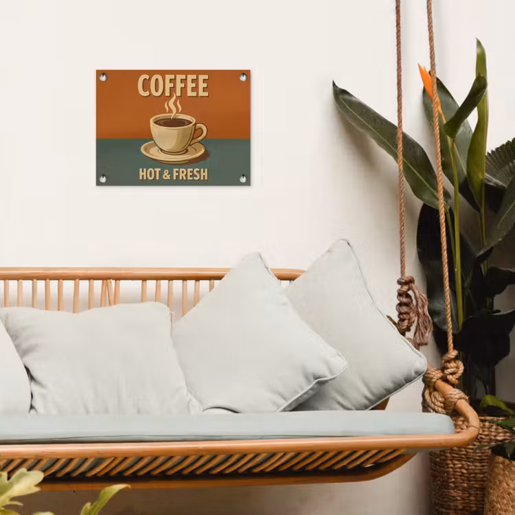 Tuinposter - Koffie - Kop - Vintage - Quote — 5