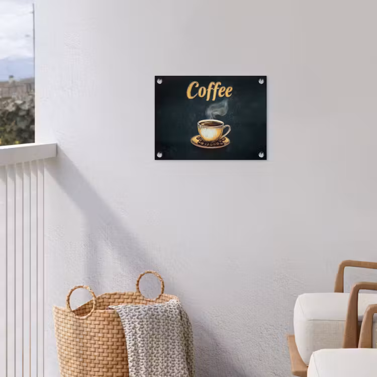 Tuinposter - Koffie - Schotel - Koffiebonen - Retro — 3