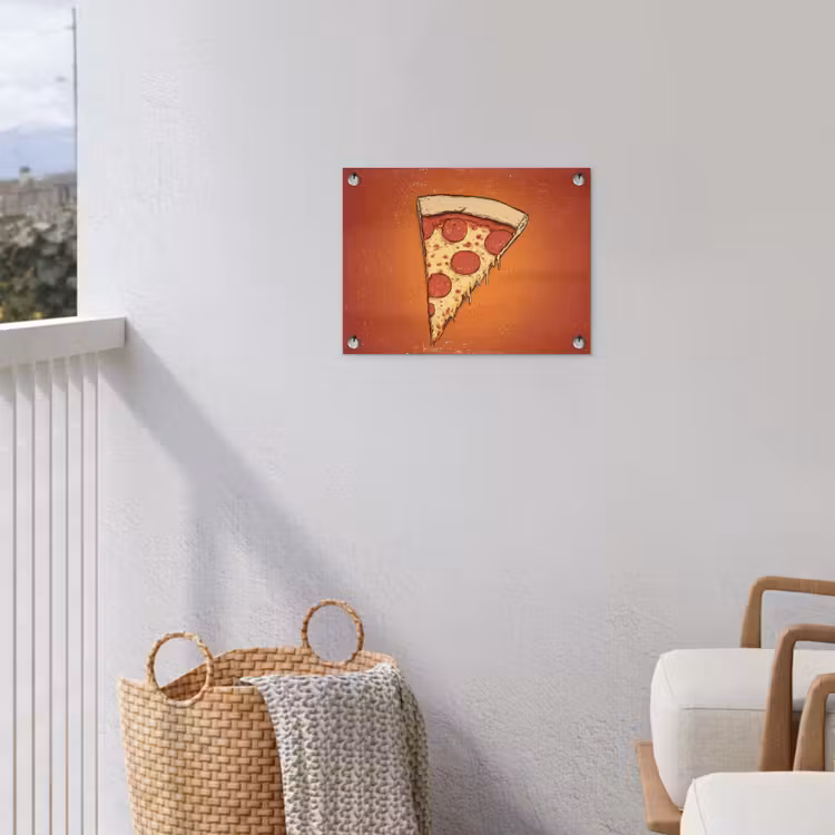 Tuinposter - Pizza - Kaas - Rood - Pepperoni — 3