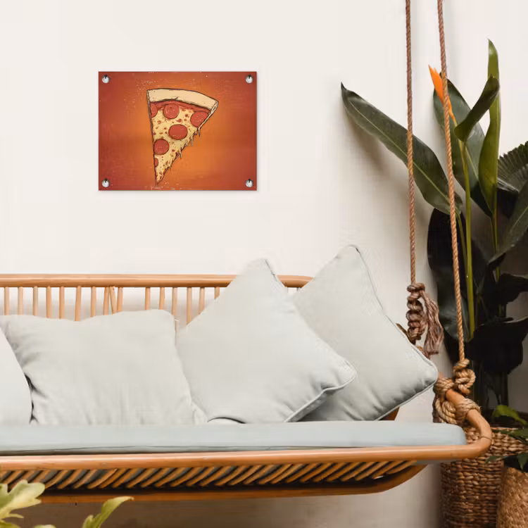 Tuinposter - Pizza - Kaas - Rood - Pepperoni — 5