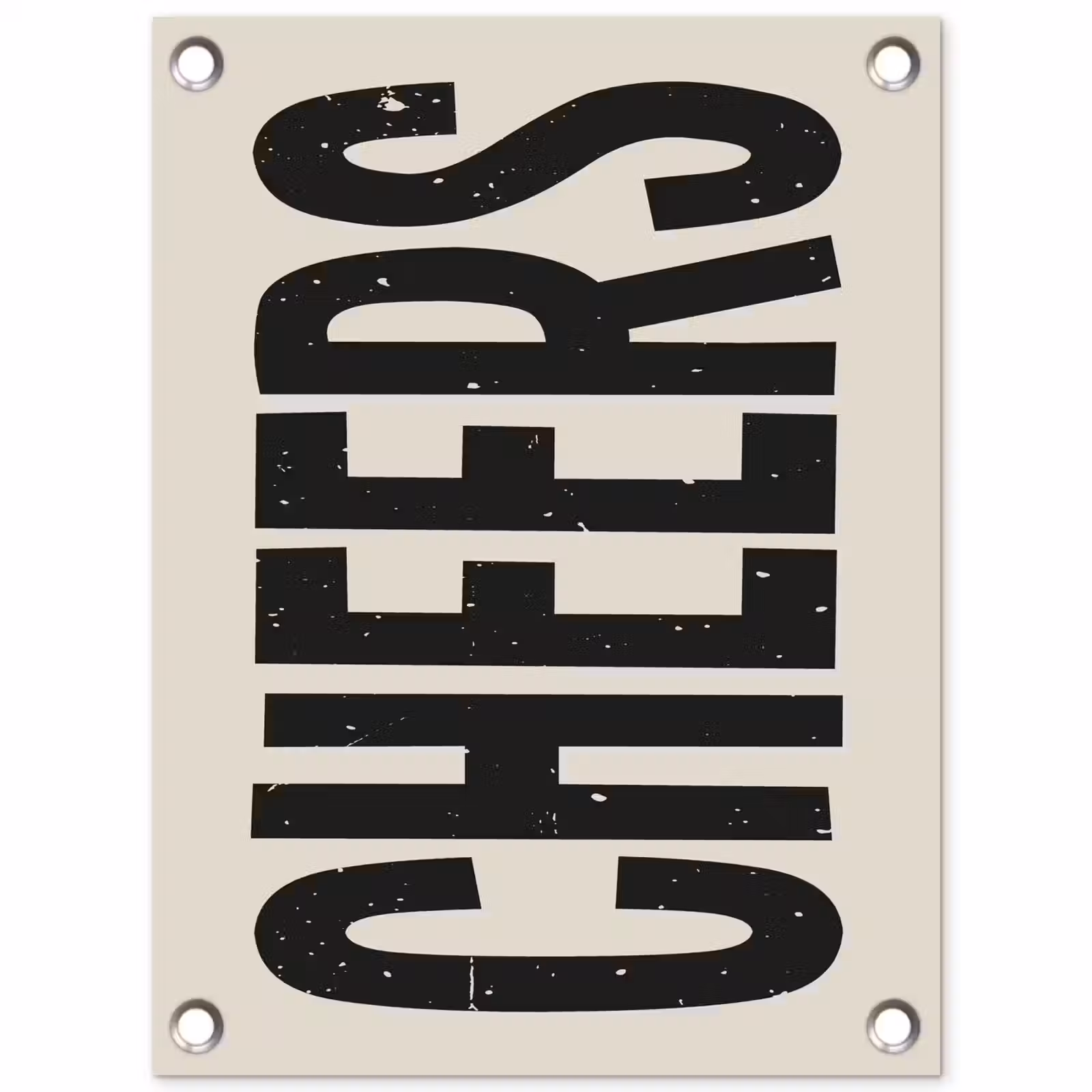 Tuinposter - Cheers - Japandi - Zwart - Letters — 1