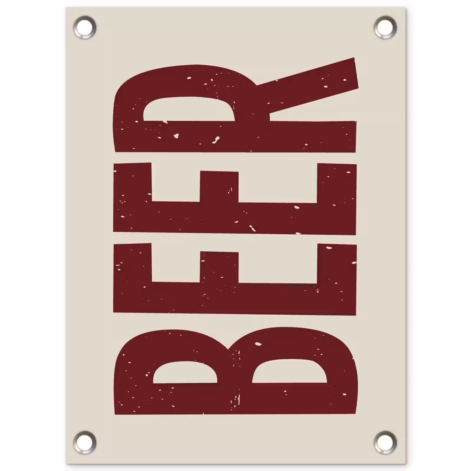 Tuinposter - Japandi - Beer - Red - Retro — 1