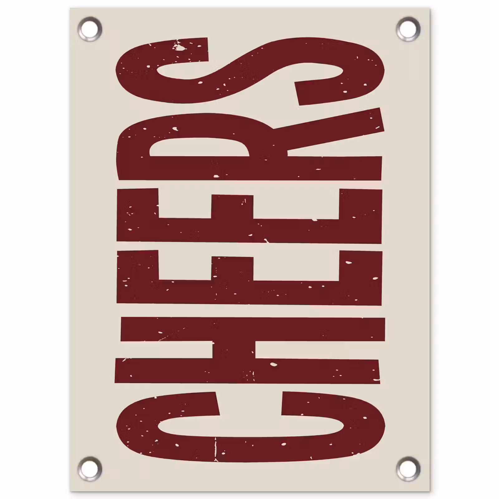 Tuinposter - Red - Cheers - Decoratie - Beige — 1