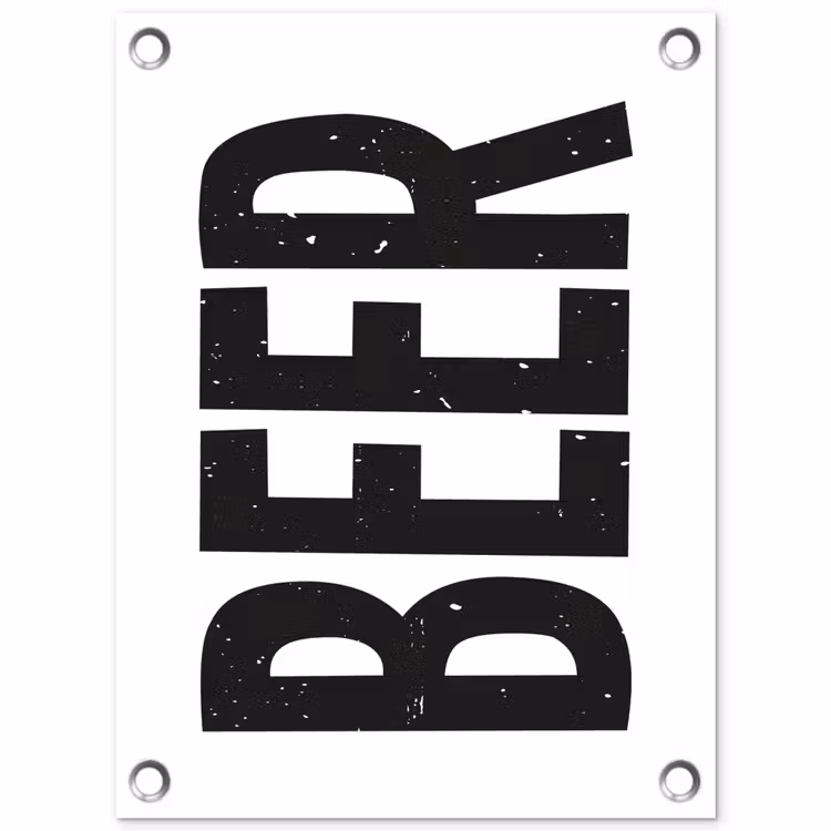 Tuinposter - Bier - Japandi - Decoratie - Zwart — 1