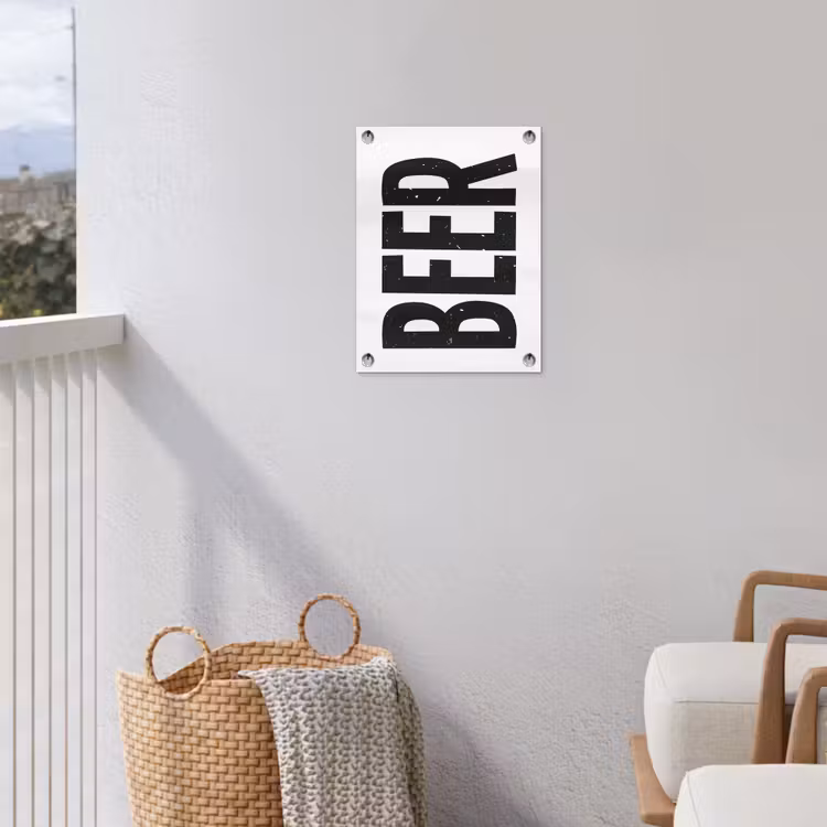 Tuinposter - Bier - Japandi - Decoratie - Zwart — 3