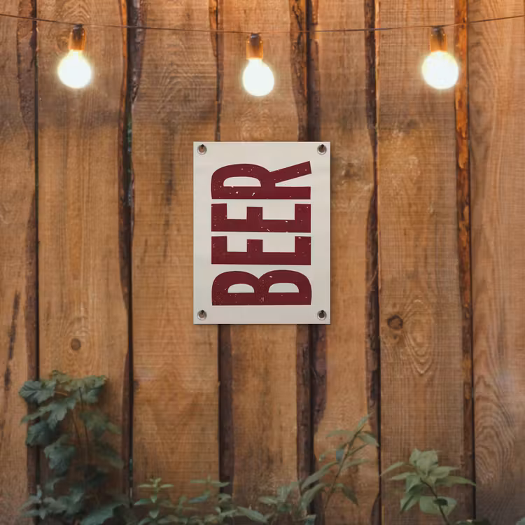 Tuinposter - Japandi - Beer - Red - Retro — 2