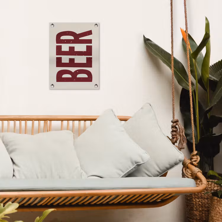 Tuinposter - Japandi - Beer - Red - Retro — 5