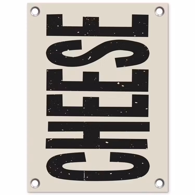 Tuinposter - Kaas - Decoratie - Beige - Cheese — 1