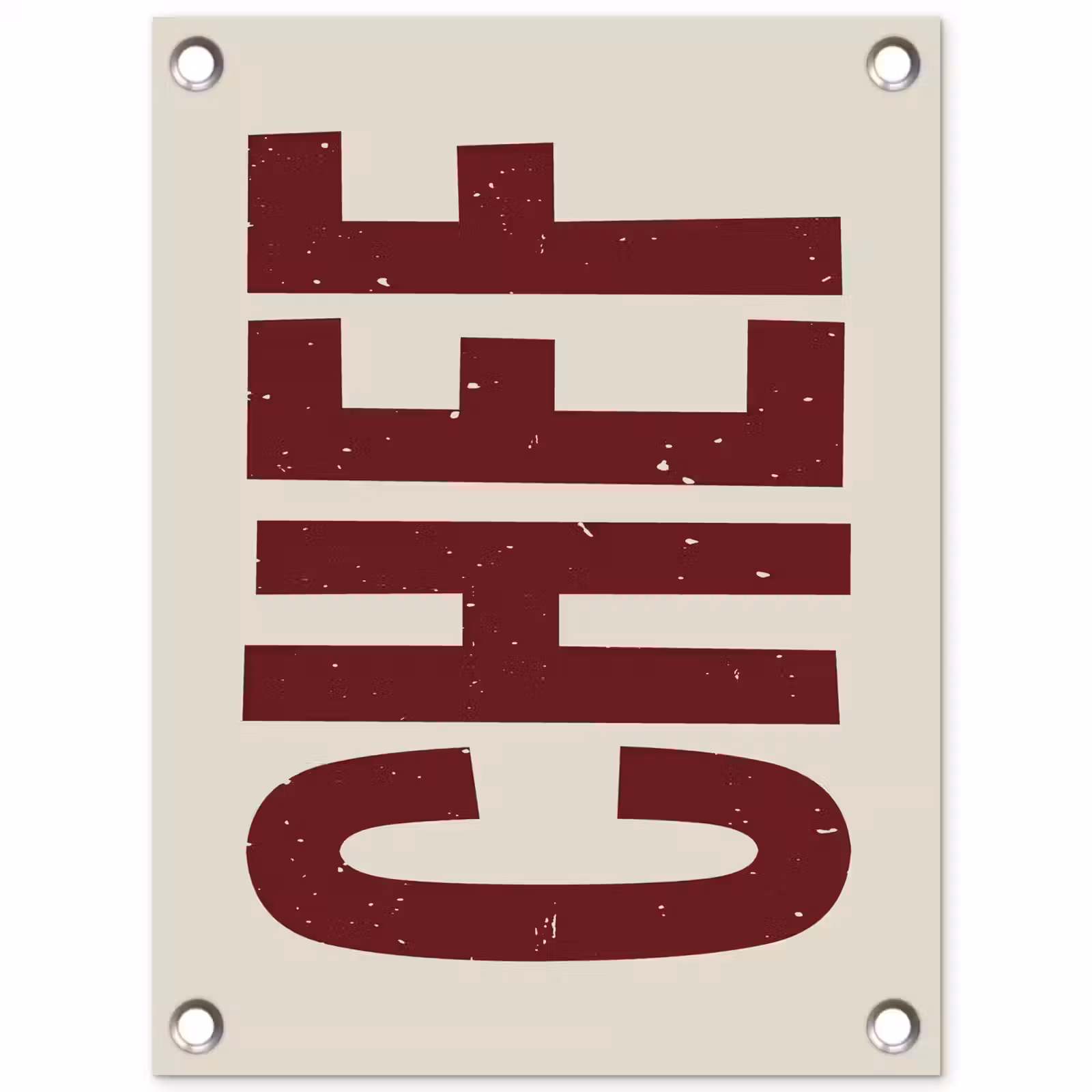 Tuinposter - Chef - Rood - Japandi - Vintage — 1