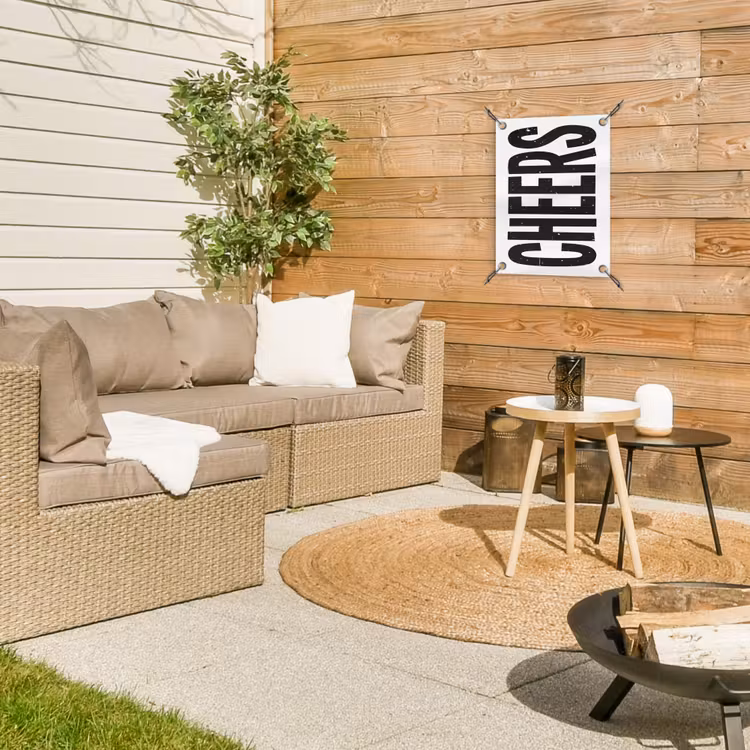 Tuinposter - Retro - Cheers - Zwart - Decoratie — 4
