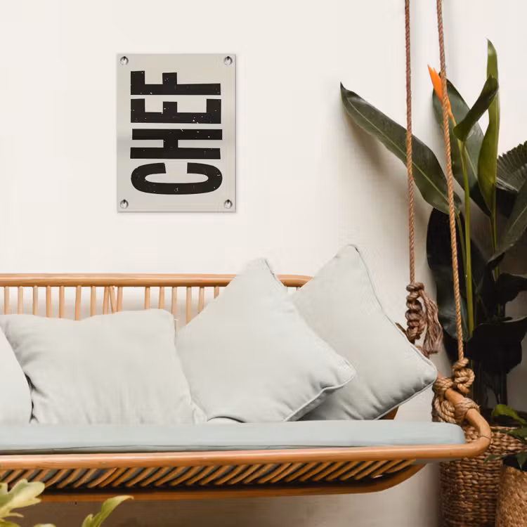 Tuinposter - Vintage - Chef - Japandi - Zwart — 5