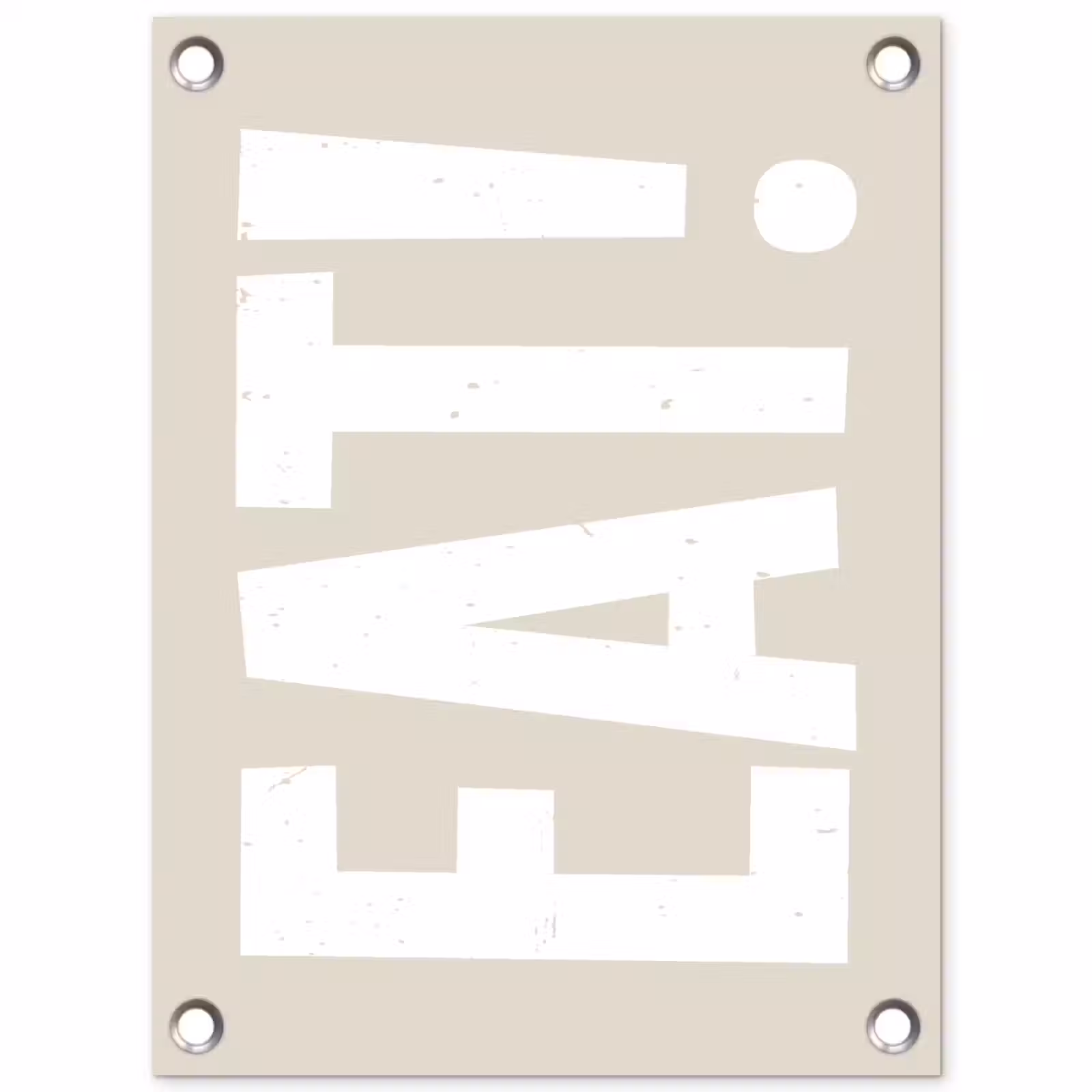 Tuinposter - Eten - Decoratie - Beige - Wit — 1
