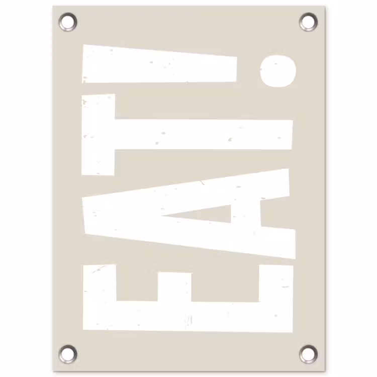 Tuinposter - Eten - Decoratie - Beige - Wit — 1