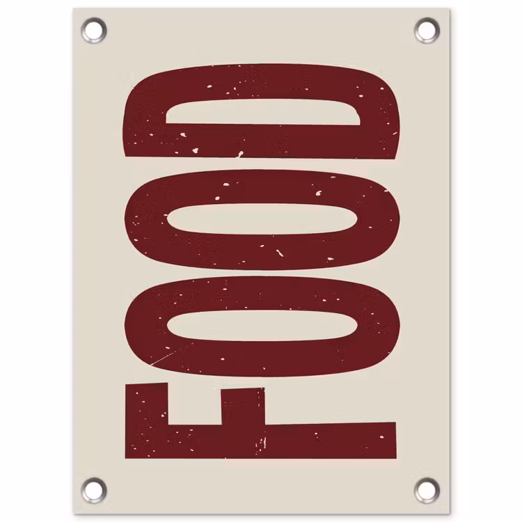 Tuinposter - Eten - Japandi - Rood - Decoratie — 1