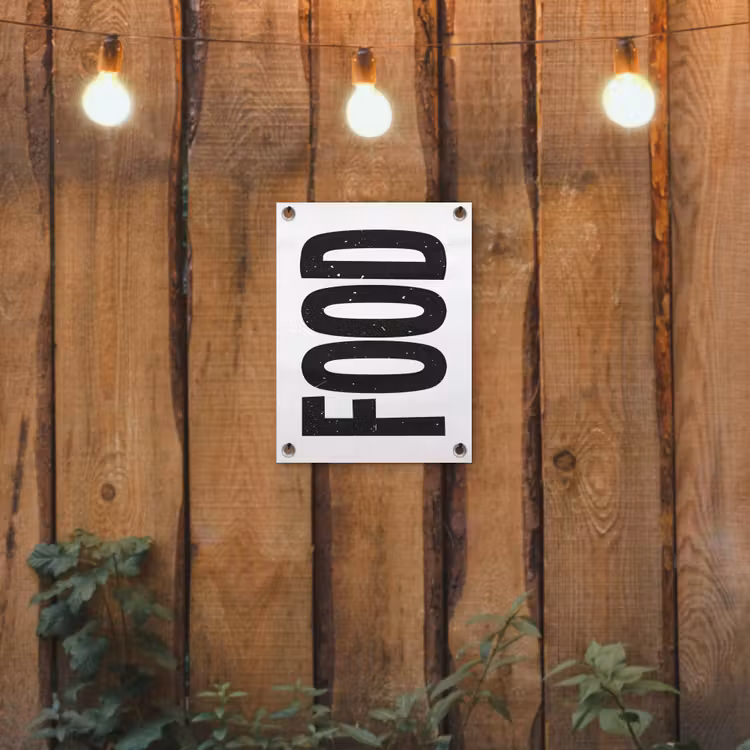 Tuinposter - Food - Zwart - Wit - Decoratie — 2