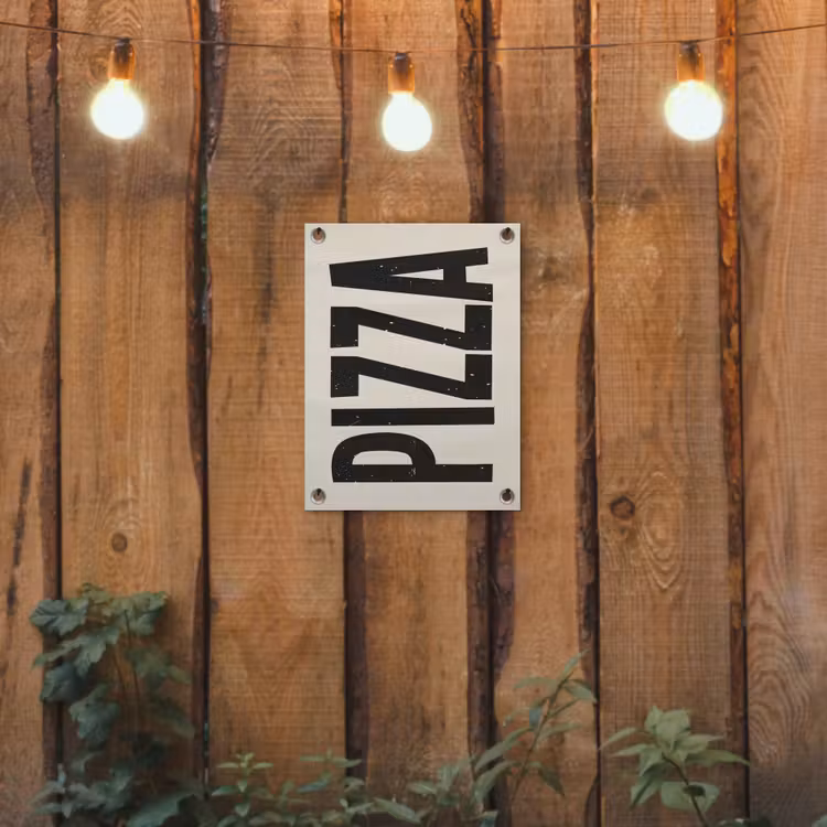 Tuinposter - Pizza - Decoratie - Japandi - Vintage — 2