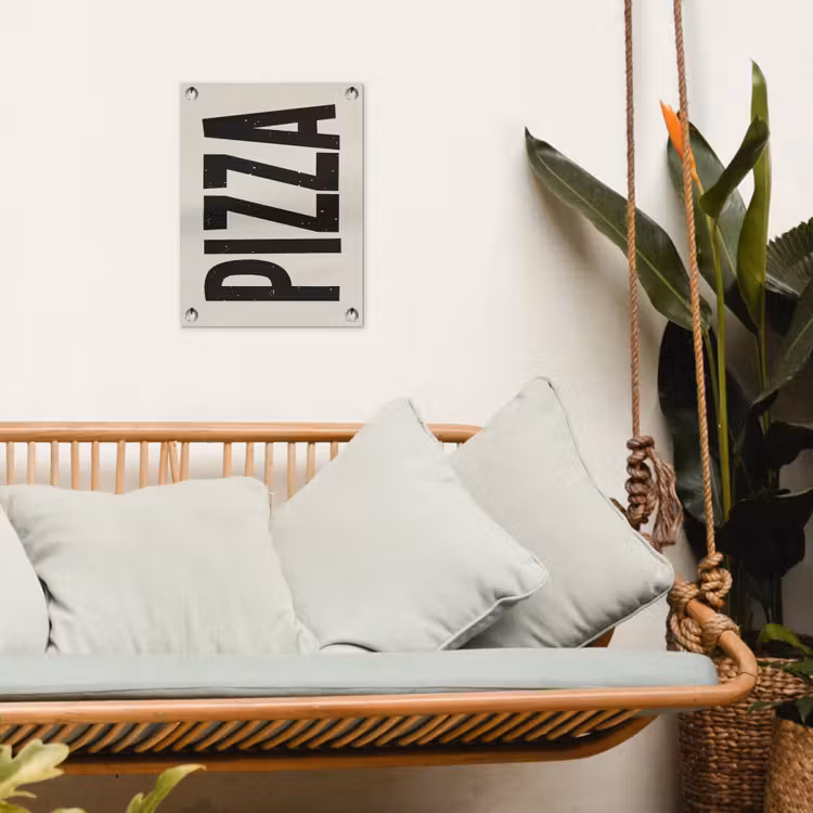 Tuinposter - Pizza - Decoratie - Japandi - Vintage — 5