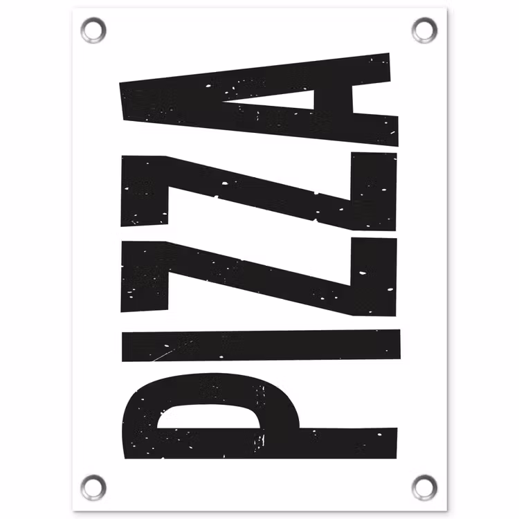 Tuinposter - Pizza - Japandi - Decoratie - Vintage — 1