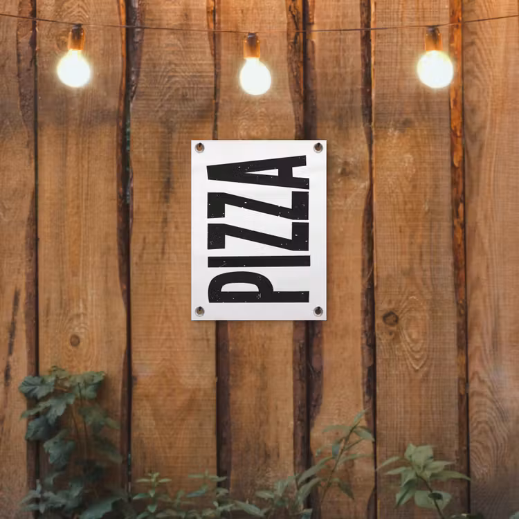 Tuinposter - Pizza - Japandi - Decoratie - Vintage — 2