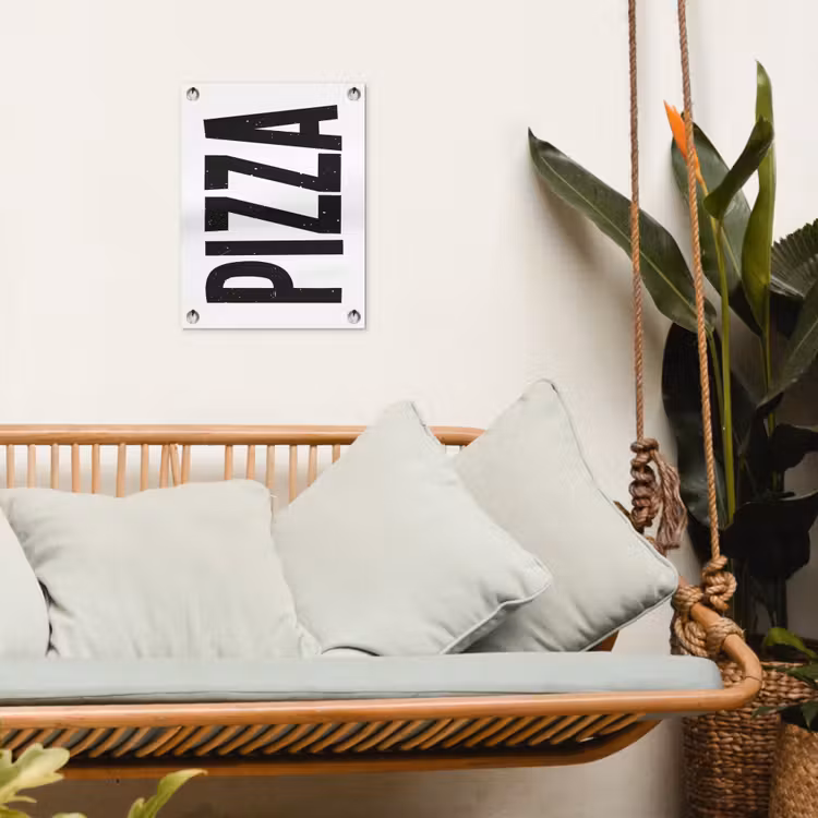 Tuinposter - Pizza - Japandi - Decoratie - Vintage — 5