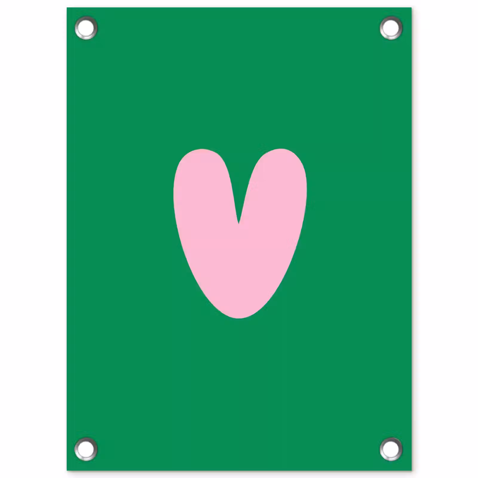 Tuinposter - Groen - Hart - Minimalistisch - Valentijn — 1