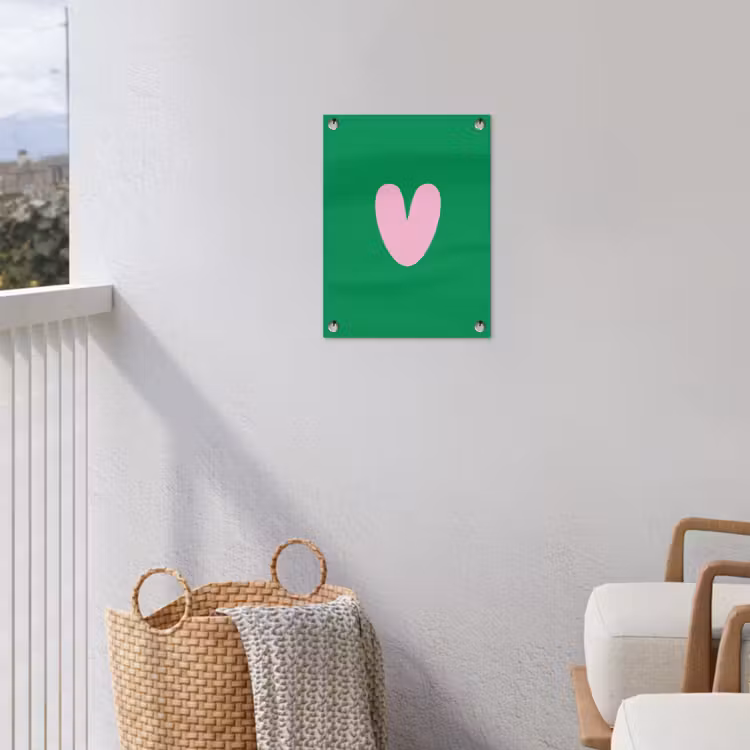 Tuinposter - Groen - Hart - Minimalistisch - Valentijn — 3