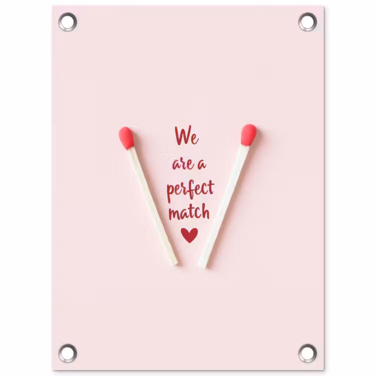 Tuinposter - Perfect - Minimalistisch - Valentijn — 1