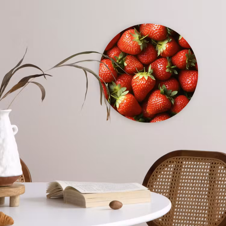 Muurcirkel glas - Aardbei - Fruit - Rood — 4