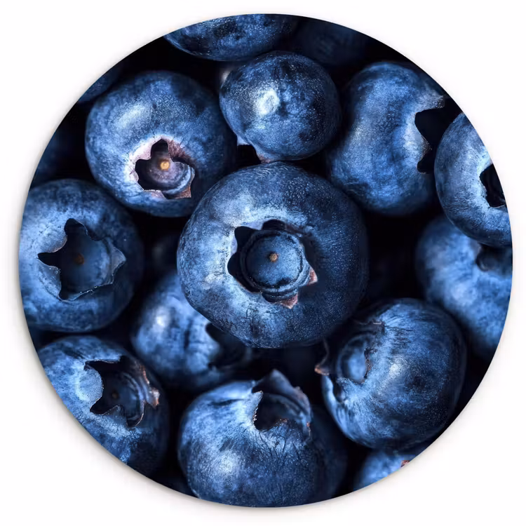 Muurcirkel glas - Bessen - Blauw - Fruit — 1