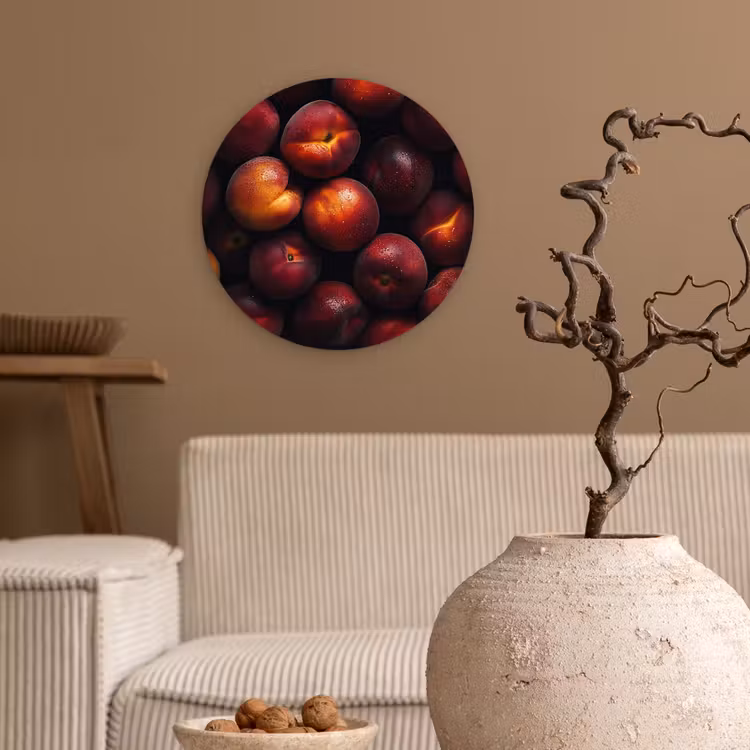 Muurcirkel glas - Fruit - Close up - Nectarines — 2