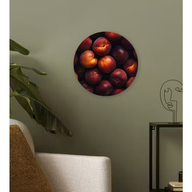 Muurcirkel glas - Fruit - Close up - Nectarines — 3