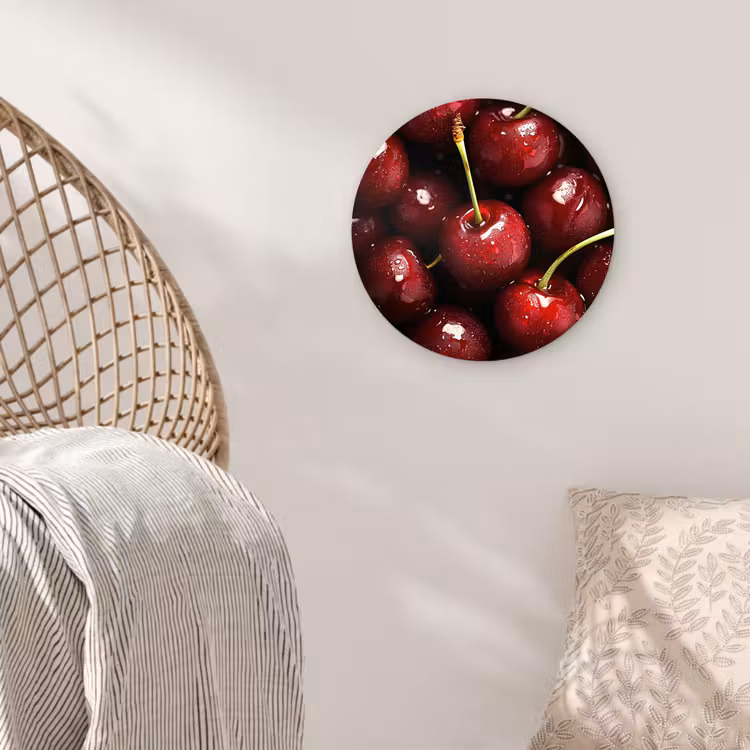 Muurcirkel glas - Rood - Fruit - Kersen — 5