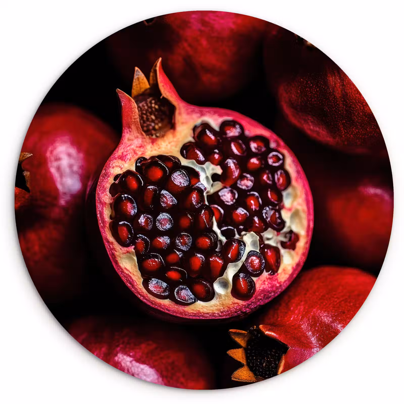 Muurcirkel glas - Granaatappel - Rood - Fruit — 1