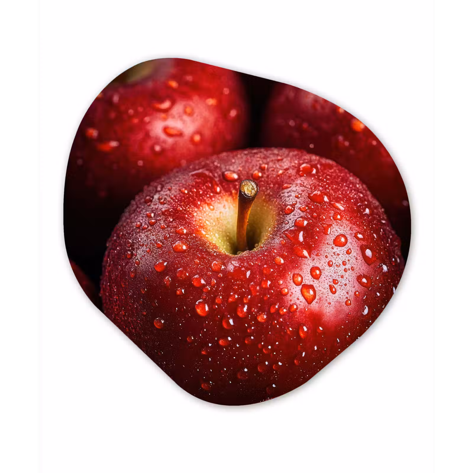 Organisch schilderij - Glas - Rood - Appels - Fruit — 1