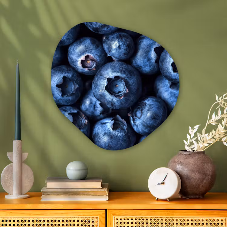 Organisch schilderij - Glas - Bessen - Blauw - Fruit — 2
