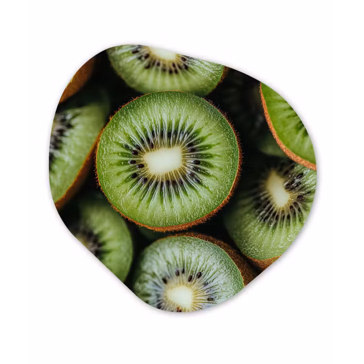 Organisch schilderij - Glas - Kiwi - Fruit - Groen — 1