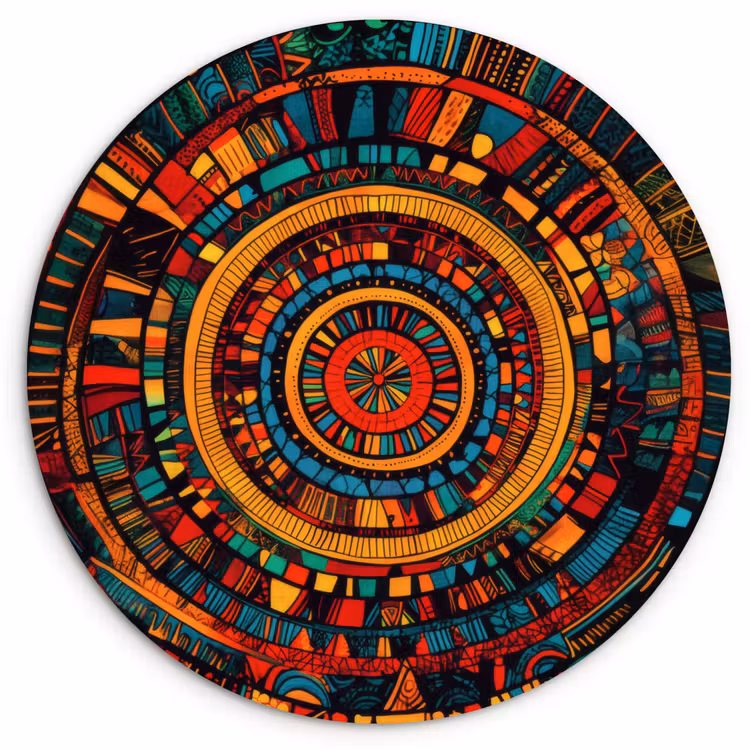 Muurcirkel glas - Mandala - Cirkels - Patronen — 1