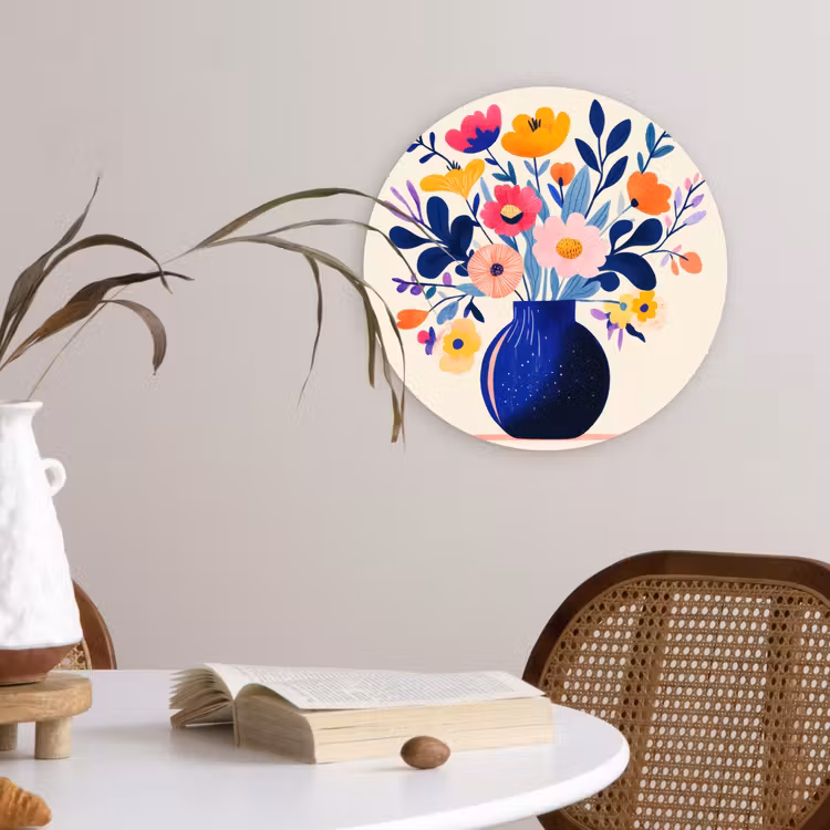 Muurcirkel glas - Vaas - Bloemen - Boeket — 4