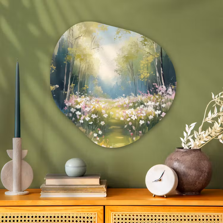 Organisch schilderij - Glas - Bos - Schilderstijl - Kleurrijk — 2
