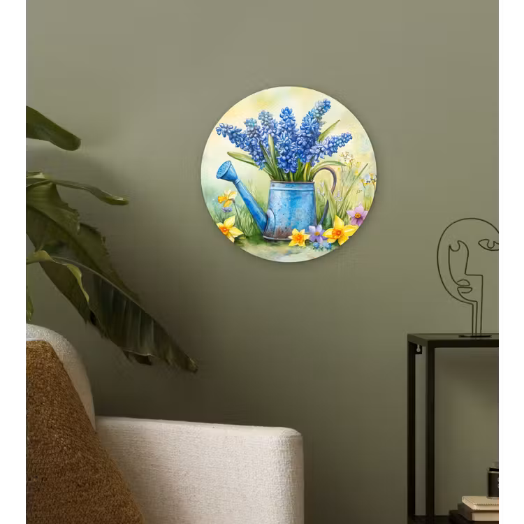 Muurcirkel glas - Gieter - Lavendel - Bloesems — 3
